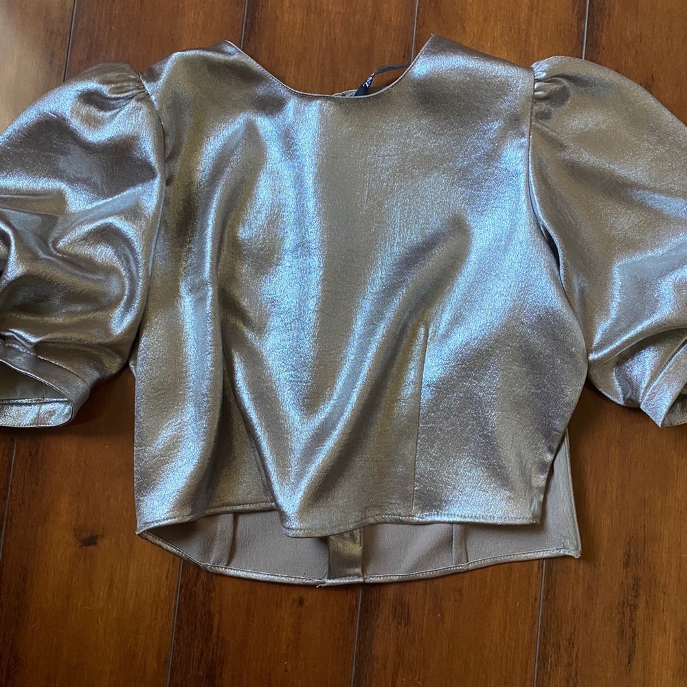 Zara Metallic Top